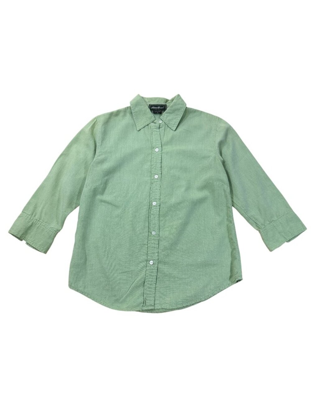 Eddie Bauer Women’s Green Cotton Oxford Button Down Shirt Size XS